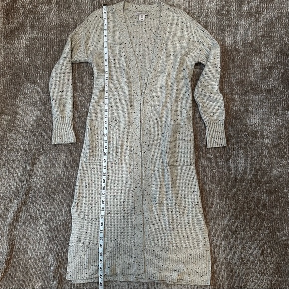 Sincerly Jules Waffle Knit Long Duster Cardigan Sweater - Picture 4 of 6